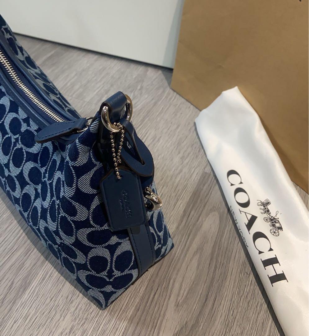 COACH CAM27 Juliet Shoulder Bag in Signature Denim – Deep Blue