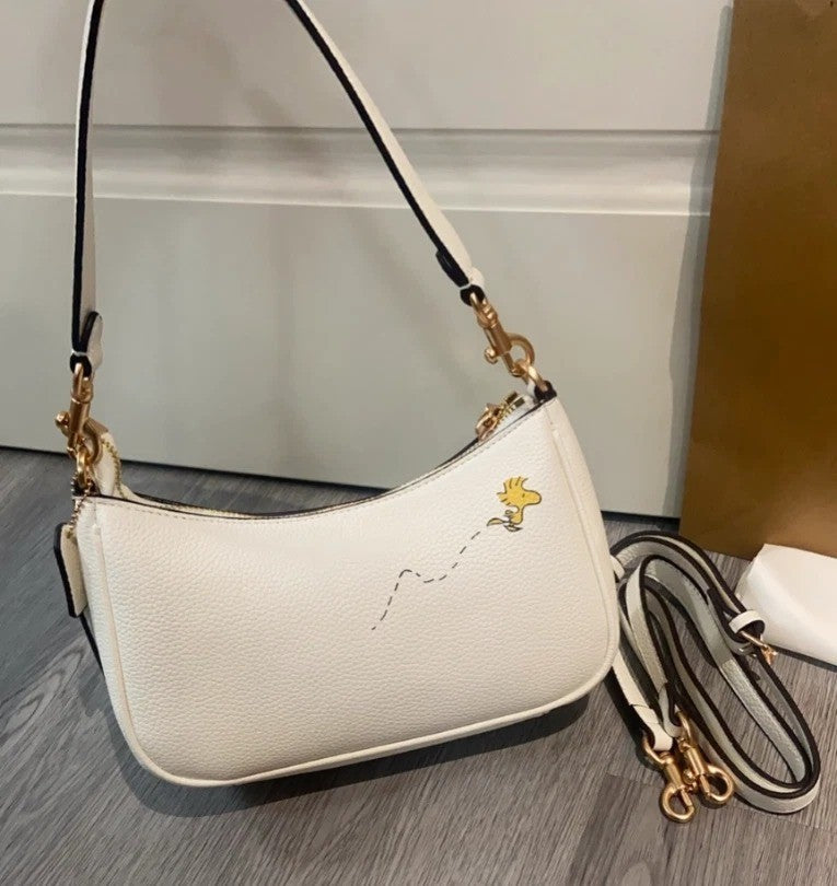 Coach x Peanuts CBJ76 Shoulder Bag Brown & Snoopy Edition ππ«