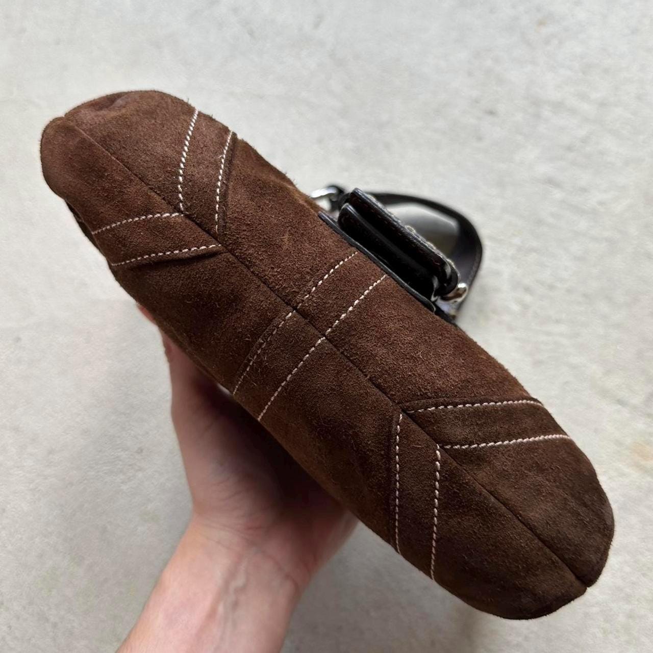 RARE! Vintage Y2K Coach Brown Suede Mini Soho Shoulder Bag 👜✨