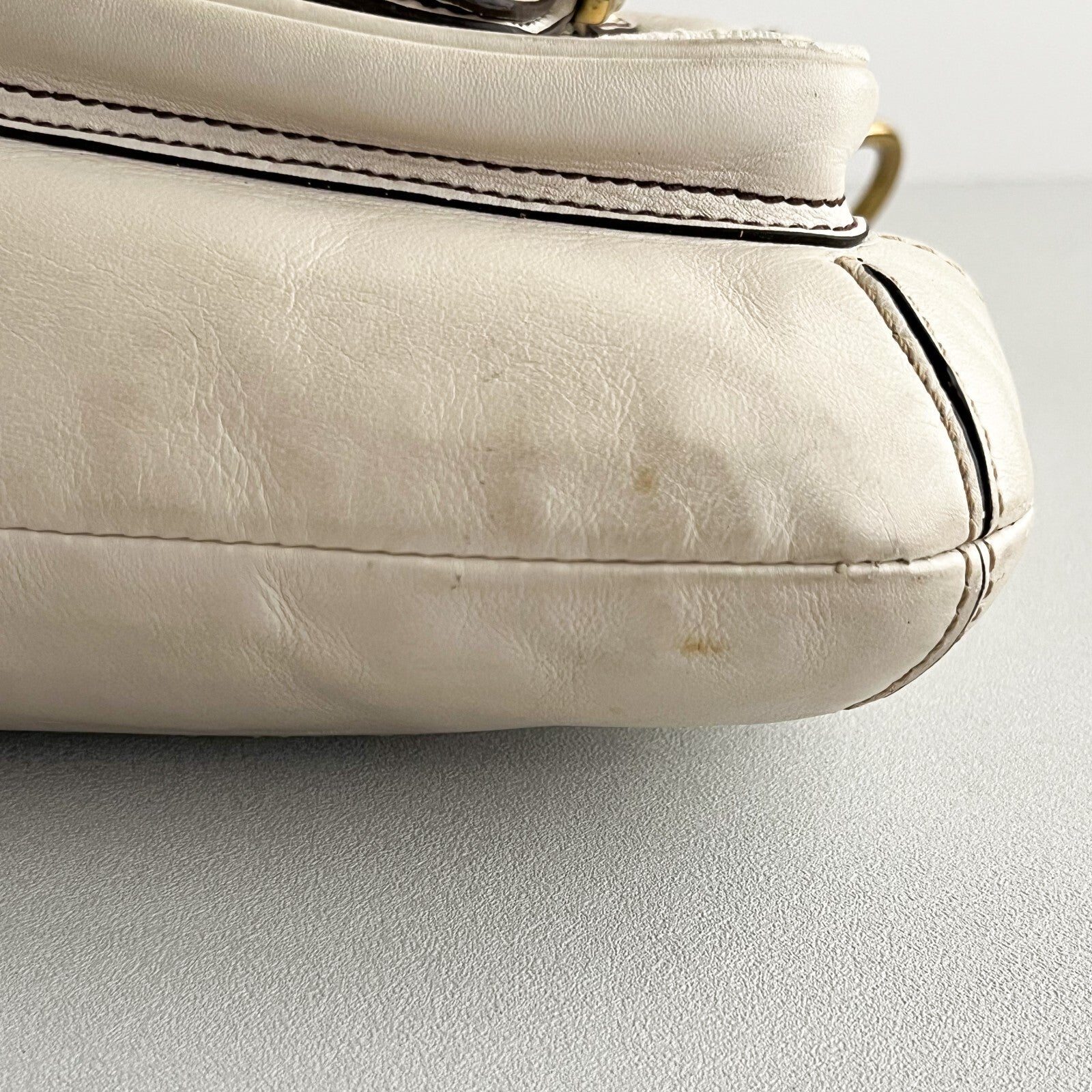 Vintage Coach Legacy Buckle Bag – Ivory Canvas & Leather