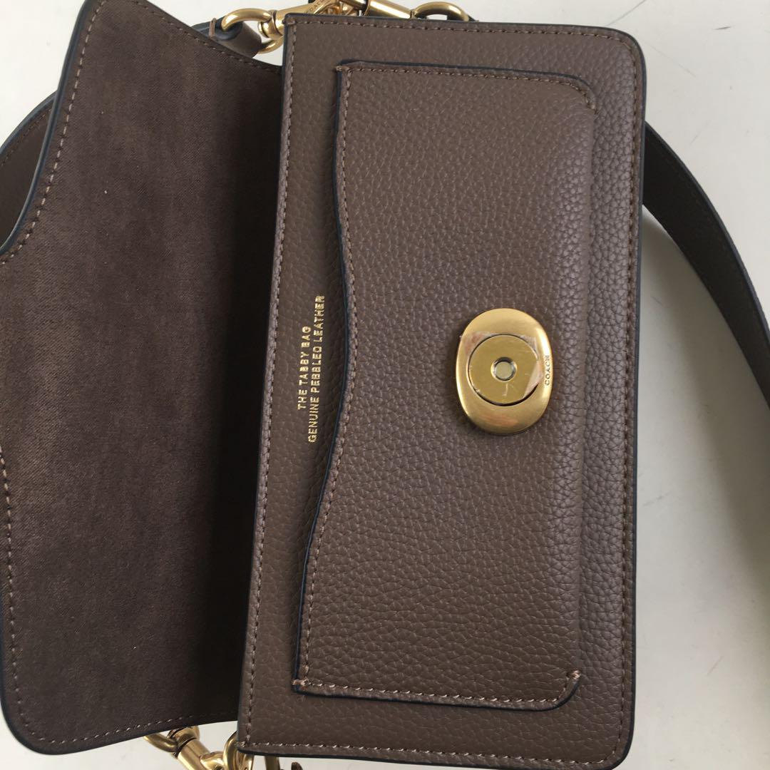 COACH CM546 2way Shoulder Bag – Leather & Canvas Brown