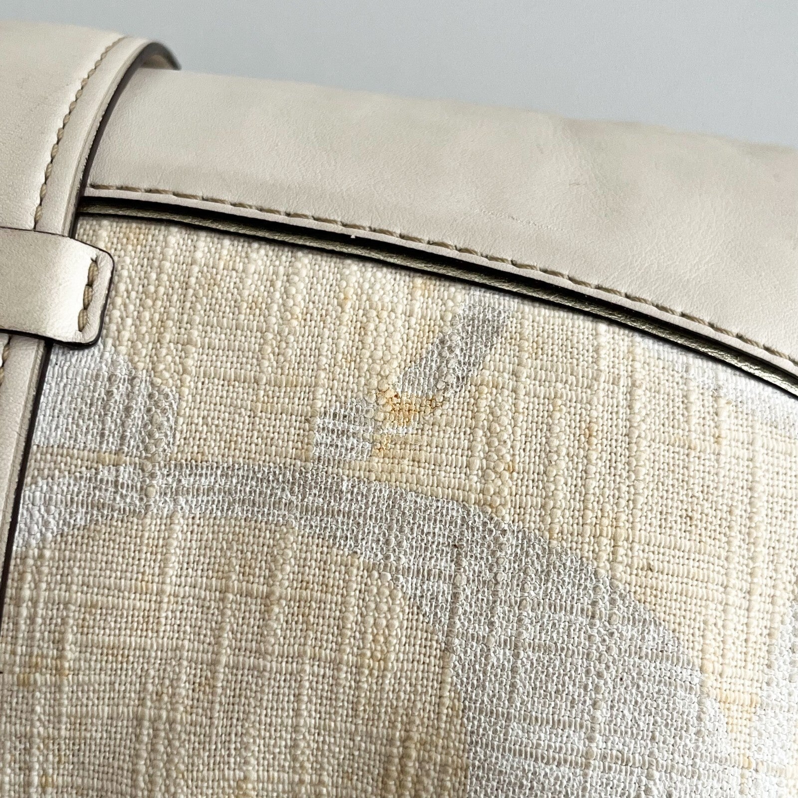 Vintage Coach Legacy Buckle Bag – Ivory Canvas & Leather