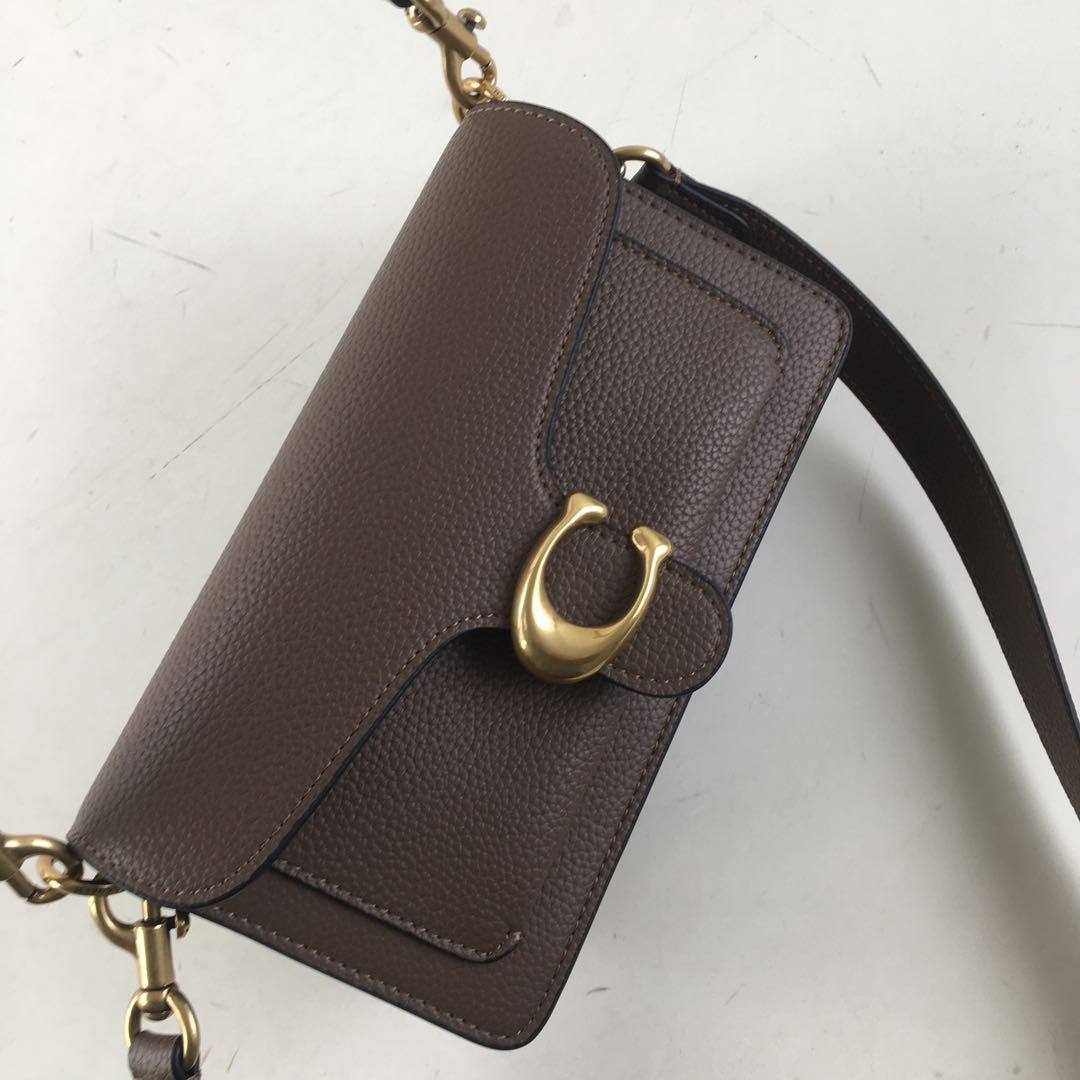 COACH CM546 2way Shoulder Bag – Leather & Canvas Brown