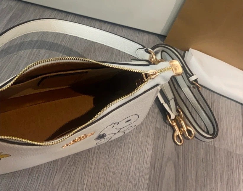 Coach x Peanuts CBJ76 Shoulder Bag Brown & Snoopy Edition ππ«