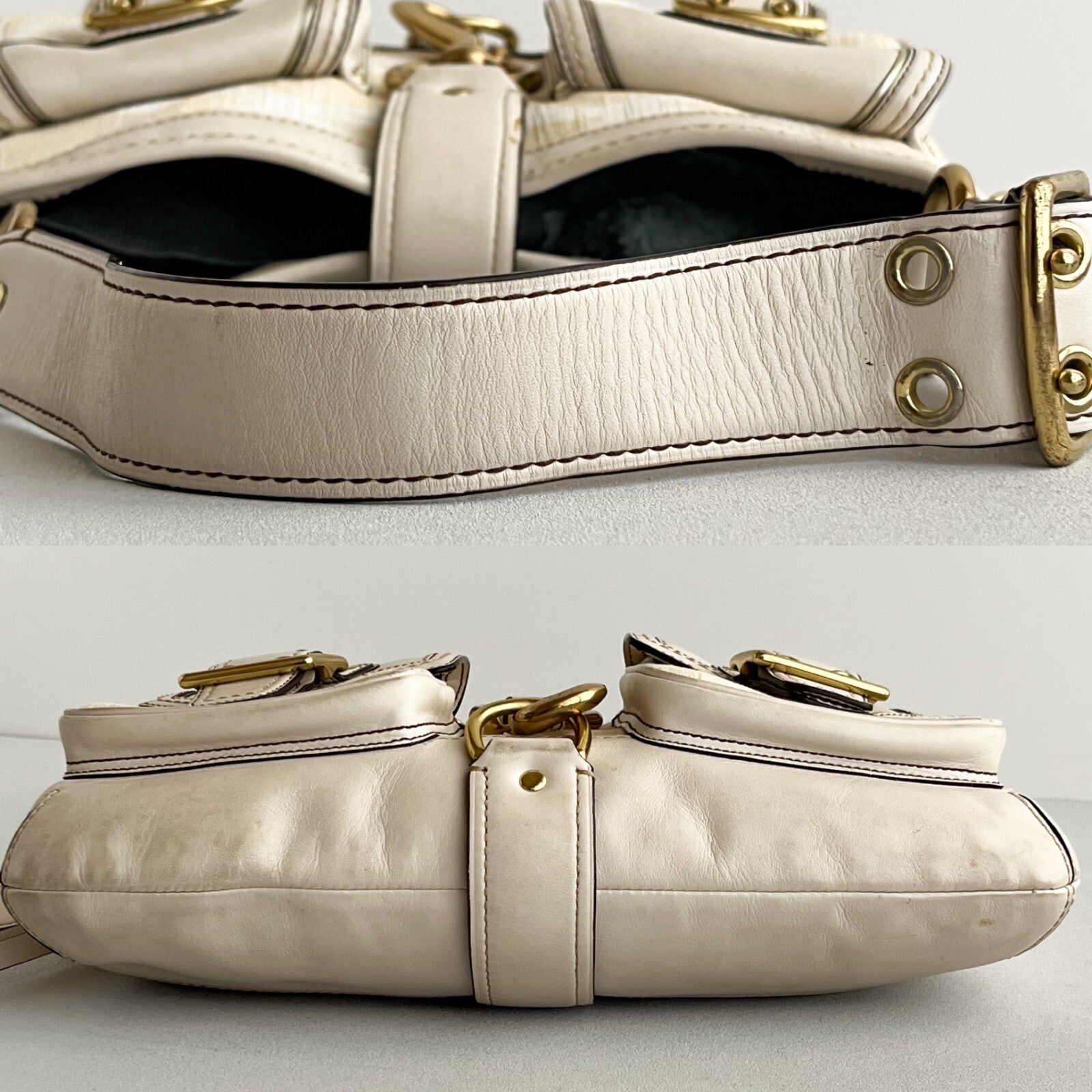 Vintage Coach Legacy Buckle Bag – Ivory Canvas & Leather