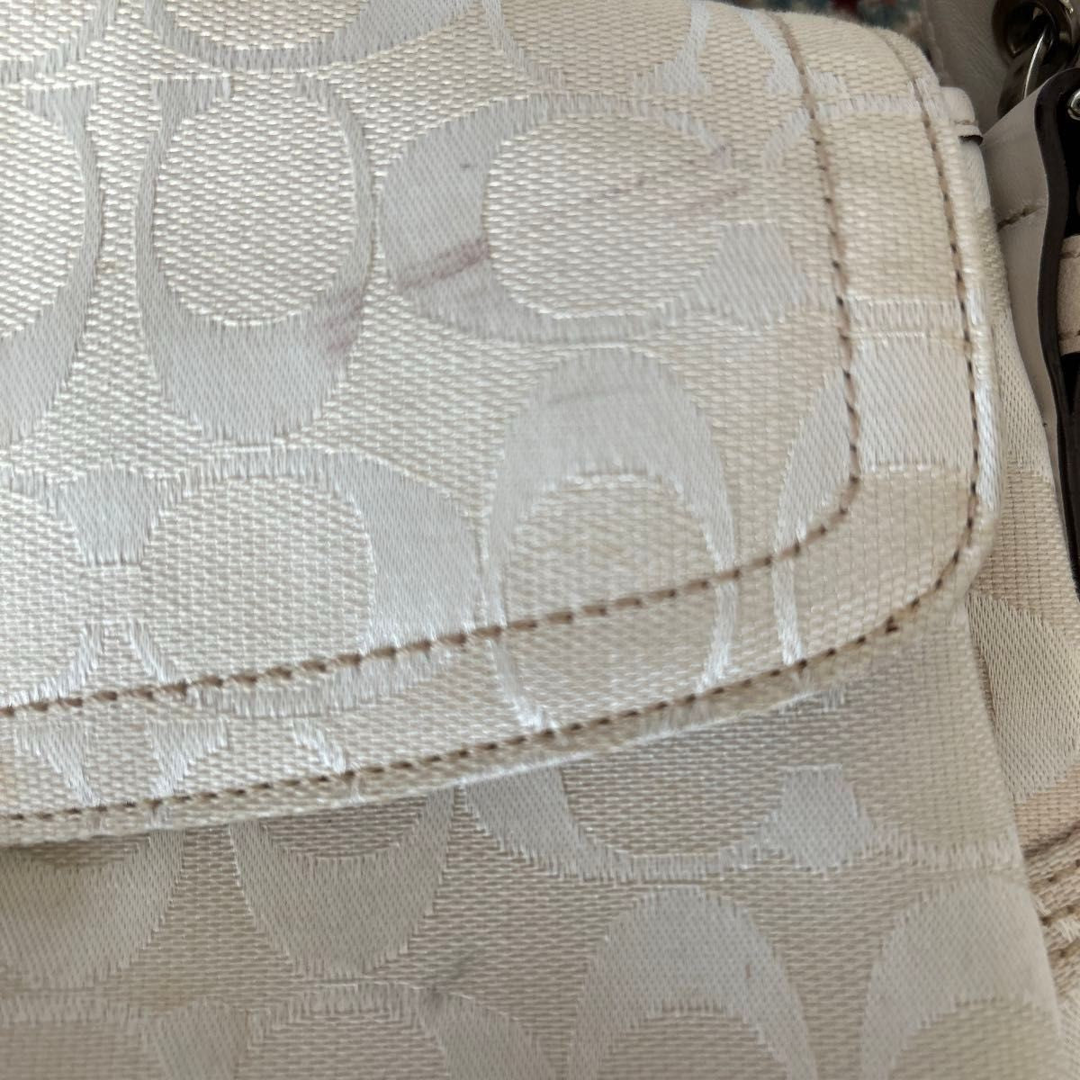 Vintage Coach Soho Shoulder Bag β White Leather π€