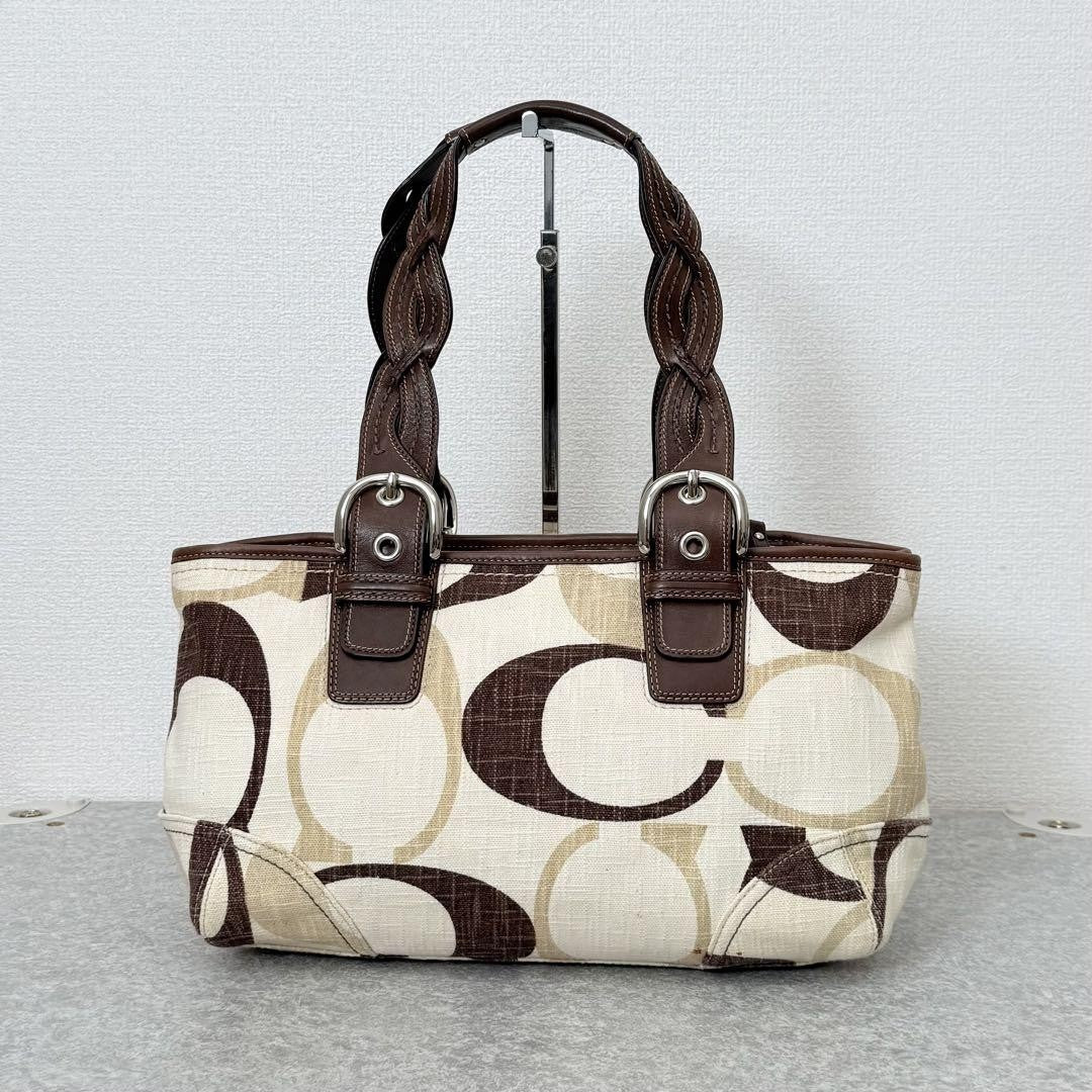 Coach Signature Canvas Tote Bag – Beige Monogram 🤎