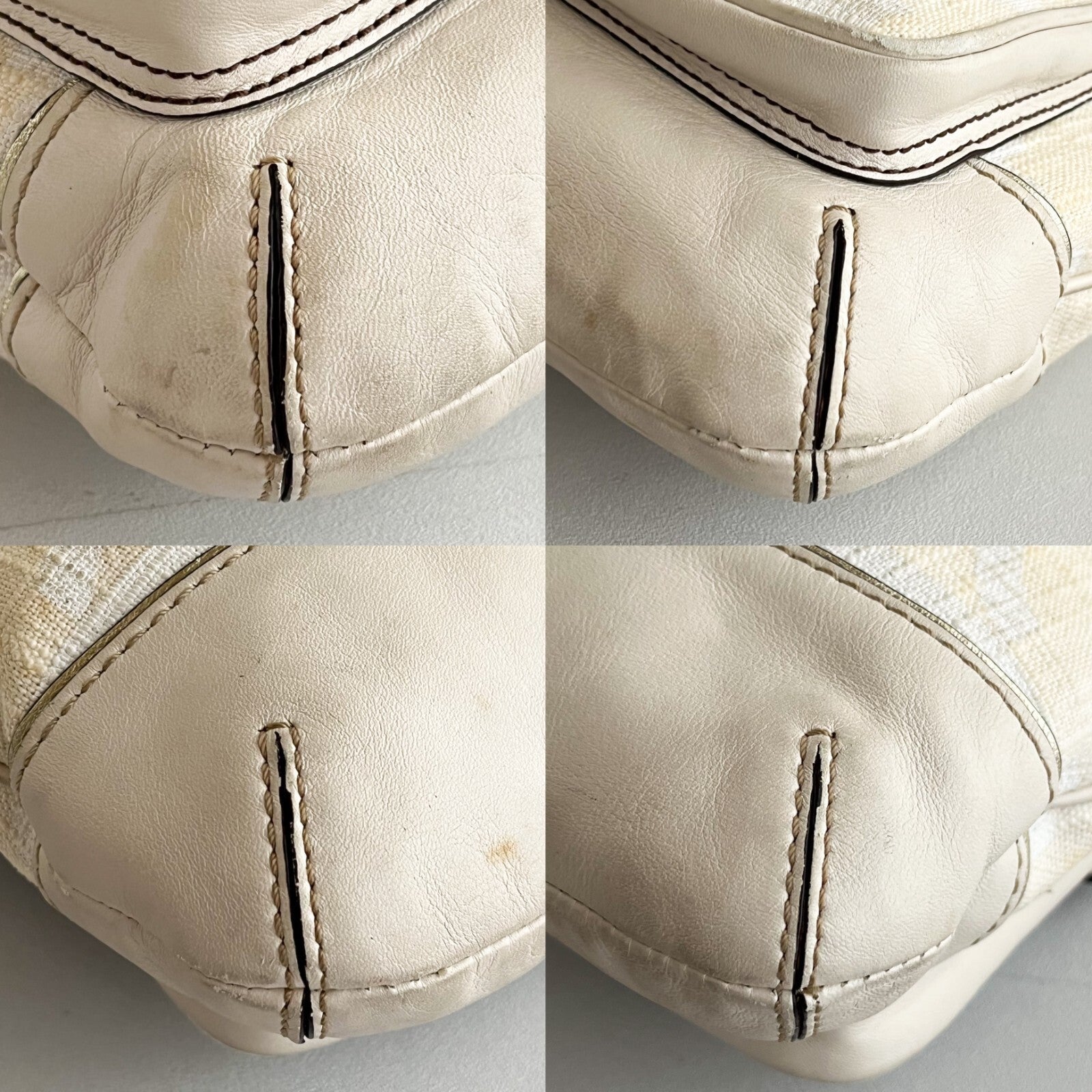 Vintage Coach Legacy Buckle Bag – Ivory Canvas & Leather