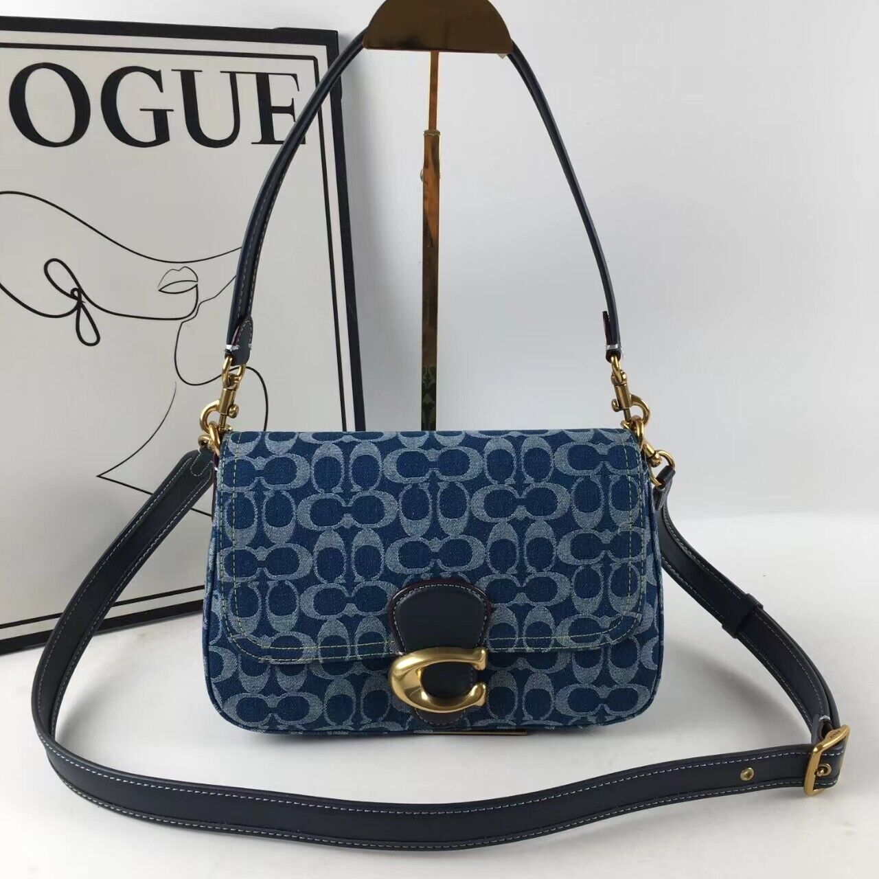 Coach CA105 Tabby Shoulder Crossbody Bag - Signature Denim π