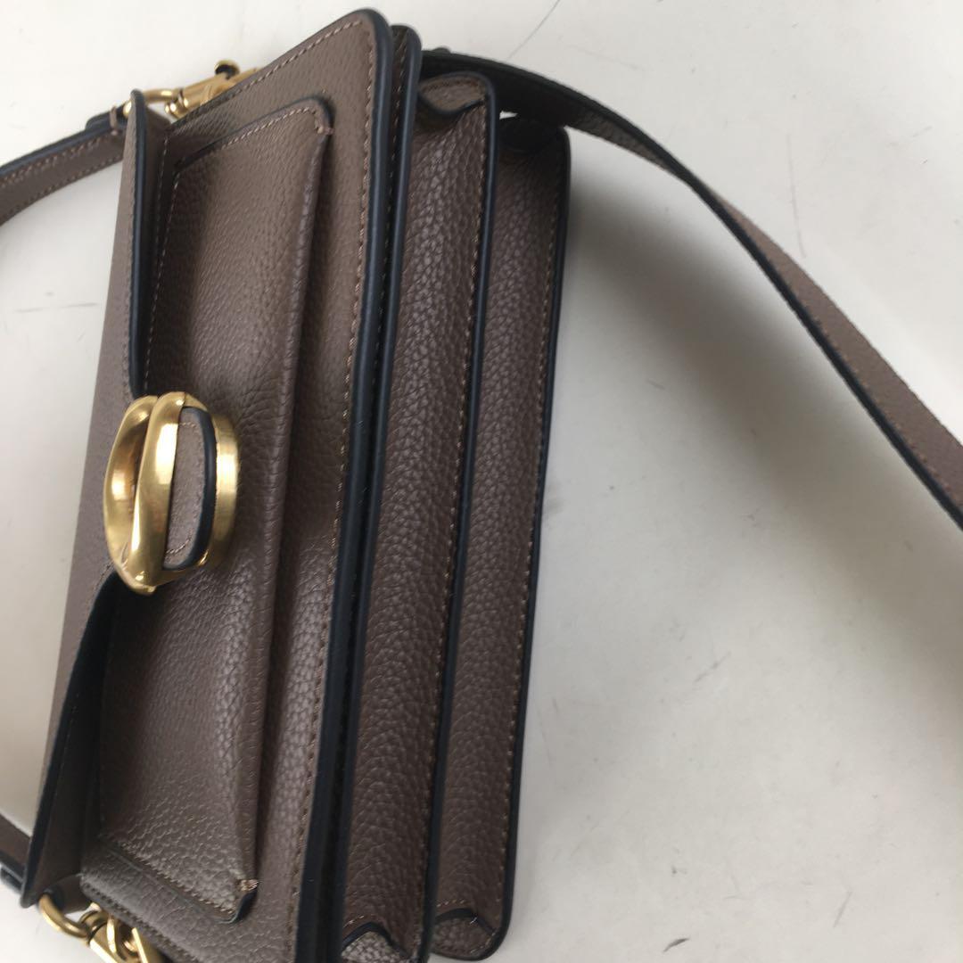 COACH CM546 2way Shoulder Bag – Leather & Canvas Brown
