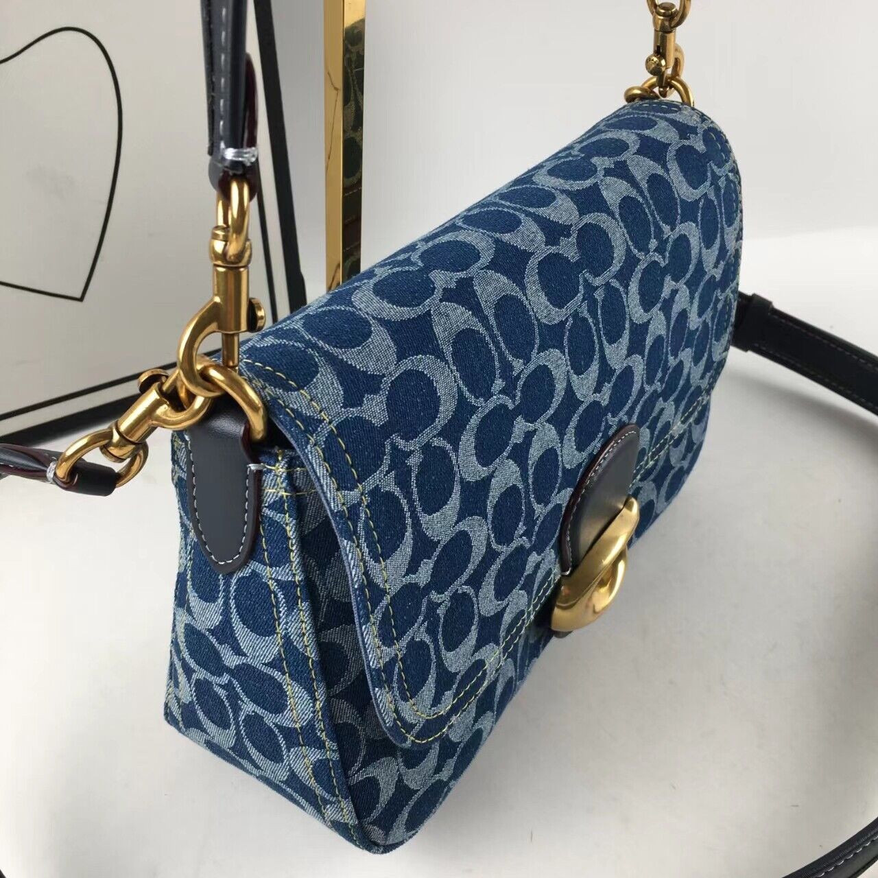 Coach CA105 Tabby Shoulder Crossbody Bag - Signature Denim π