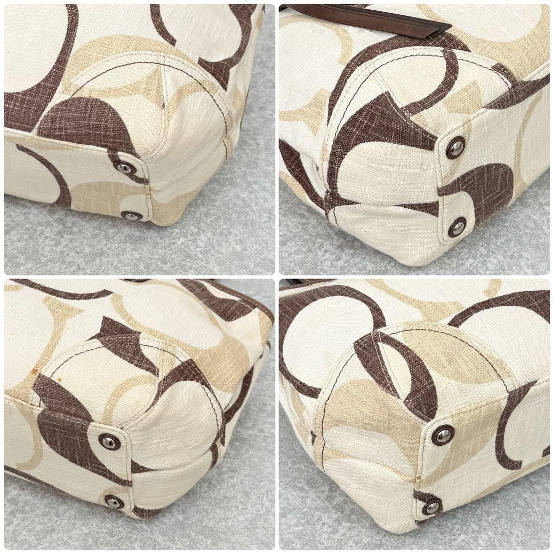 Coach Signature Canvas Tote Bag – Beige Monogram 🤎
