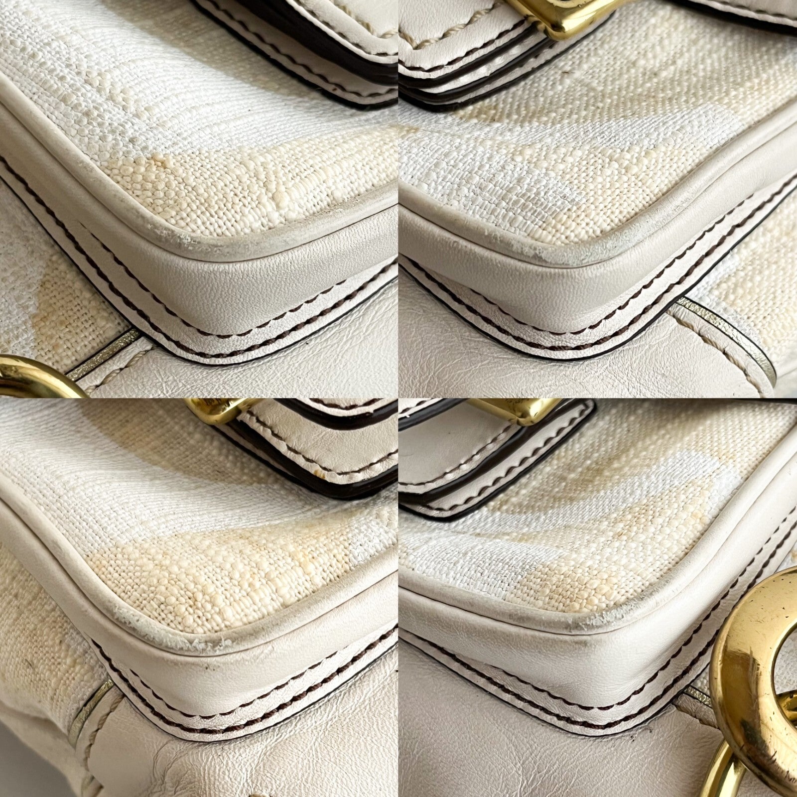Vintage Coach Legacy Buckle Bag – Ivory Canvas & Leather