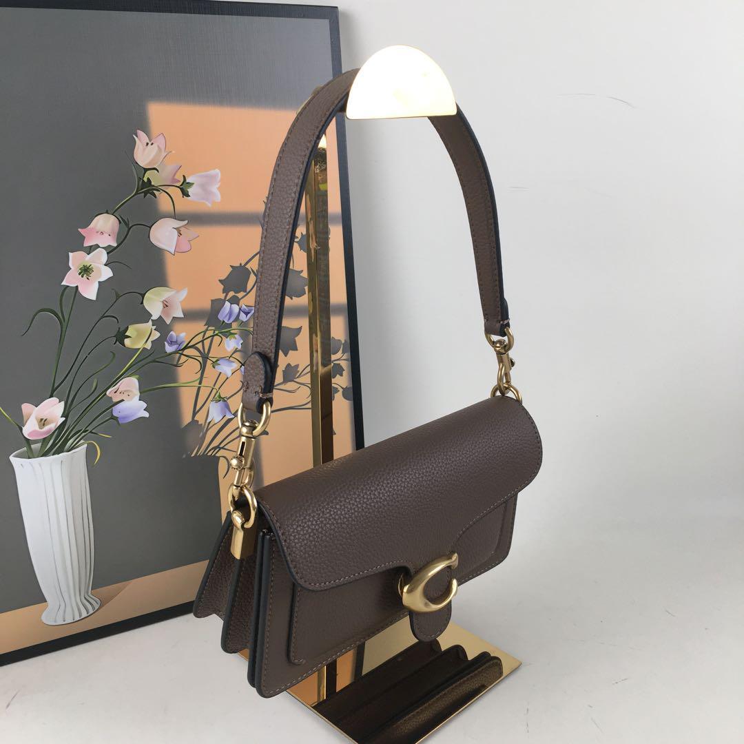COACH CM546 2way Shoulder Bag – Leather & Canvas Brown