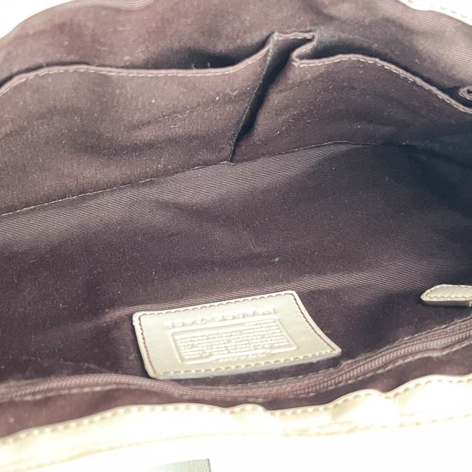 Vintage Coach Legacy Buckle Bag – Ivory Canvas & Leather
