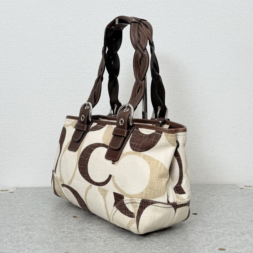 Coach Signature Canvas Tote Bag – Beige Monogram 🤎