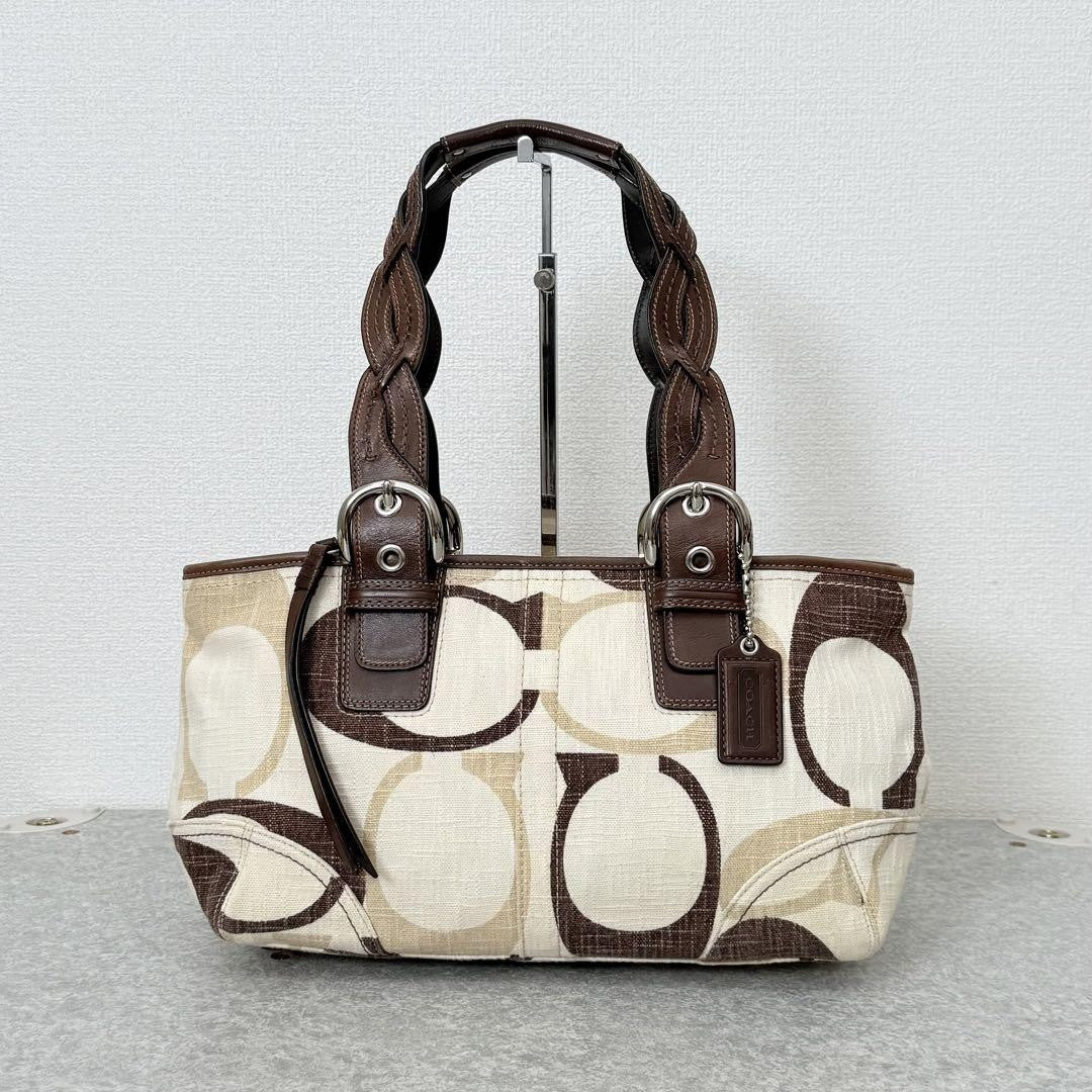 Coach Signature Canvas Tote Bag – Beige Monogram 🤎