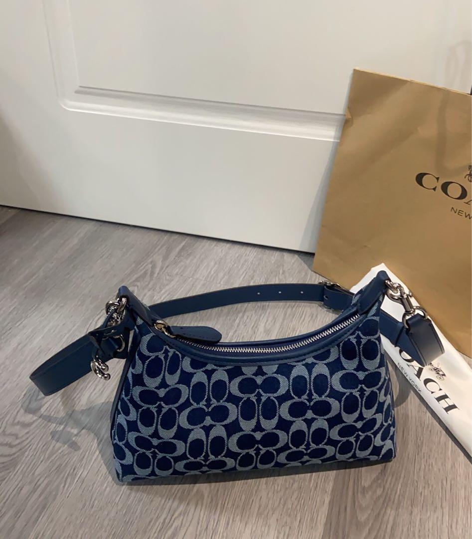 COACH CAM27 Juliet Shoulder Bag in Signature Denim – Deep Blue