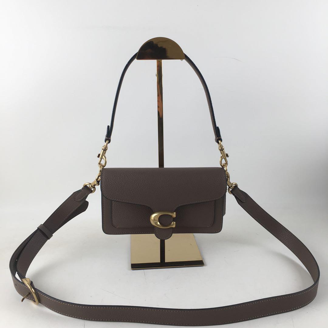 COACH CM546 2way Shoulder Bag – Leather & Canvas Brown