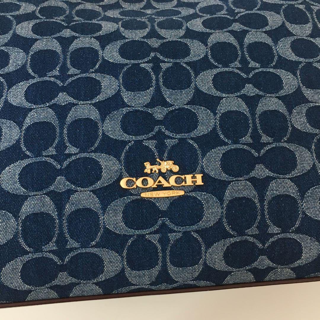 COACH Laurel Shoulder Bag Signature Denim – Denim/Natural CY702 Outlet NEW
