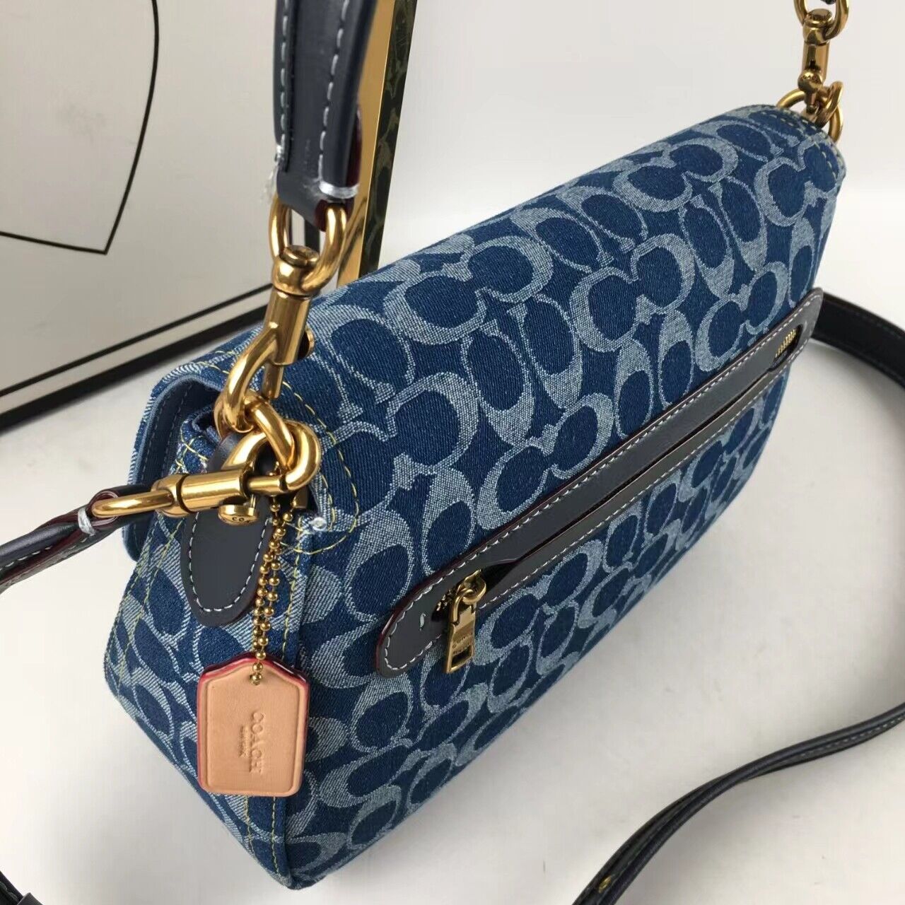 Coach CA105 Tabby Shoulder Crossbody Bag - Signature Denim π