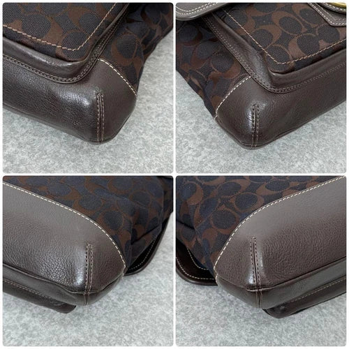 COACH Legacy Turnlock Slim Flap Shoulder Bag β Dark Brown π€