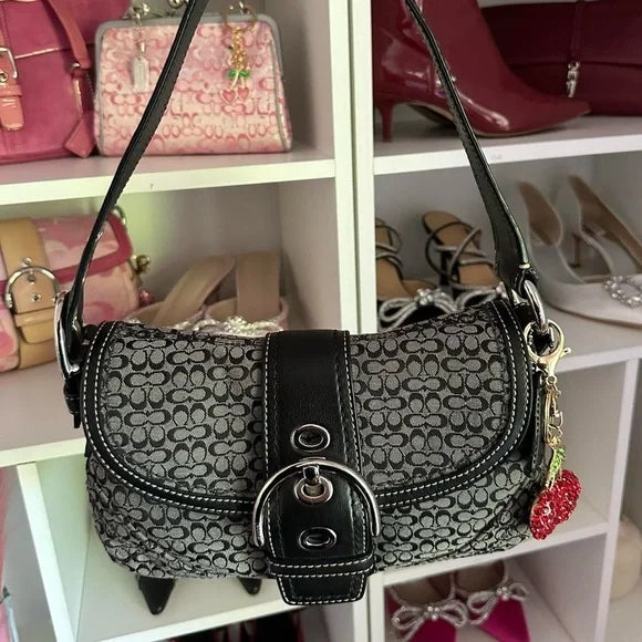 Gray Signature y2k Coach SoHo Bag