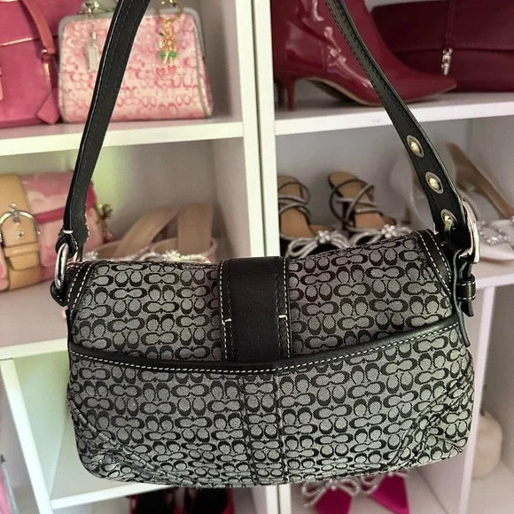 Gray Signature y2k Coach SoHo Bag