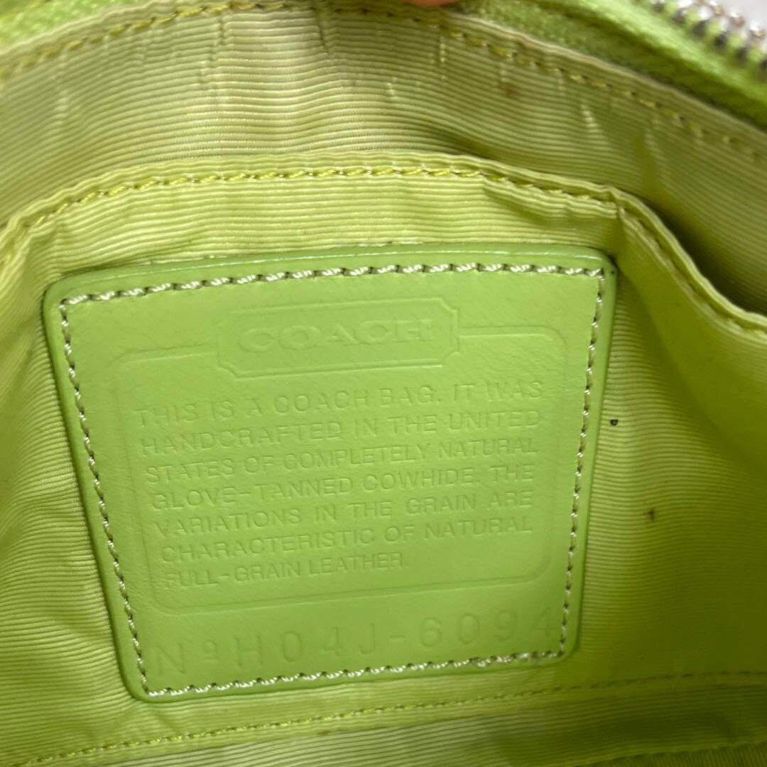 Coach Demi Mini Pouch – Lime Green & Beige 💚