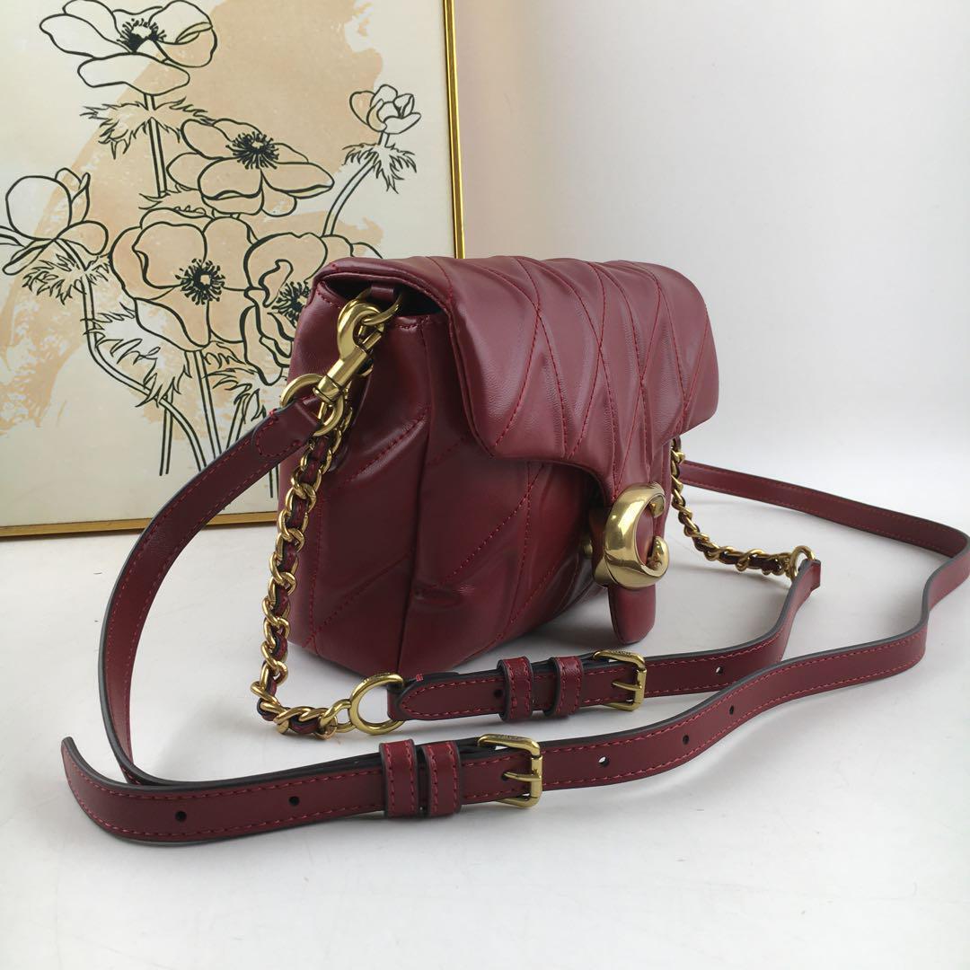 COACH Times Square Tabby Shoulder Bag 20 - Quilted Merlot CW629 🍷👜