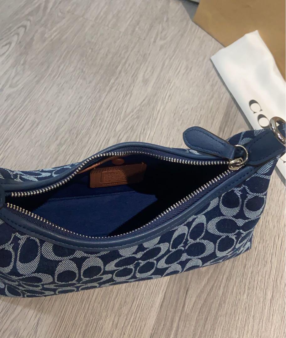 COACH CAM27 Juliet Shoulder Bag in Signature Denim – Deep Blue