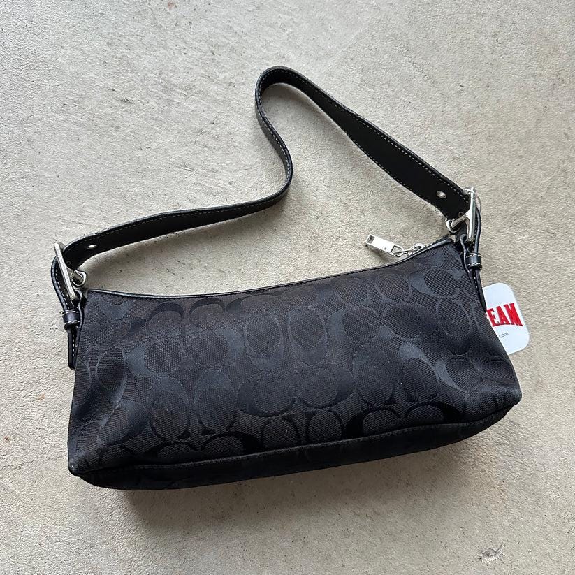 Vintage Y2K Coach Black Baguette Shoulder Bag 👜✨