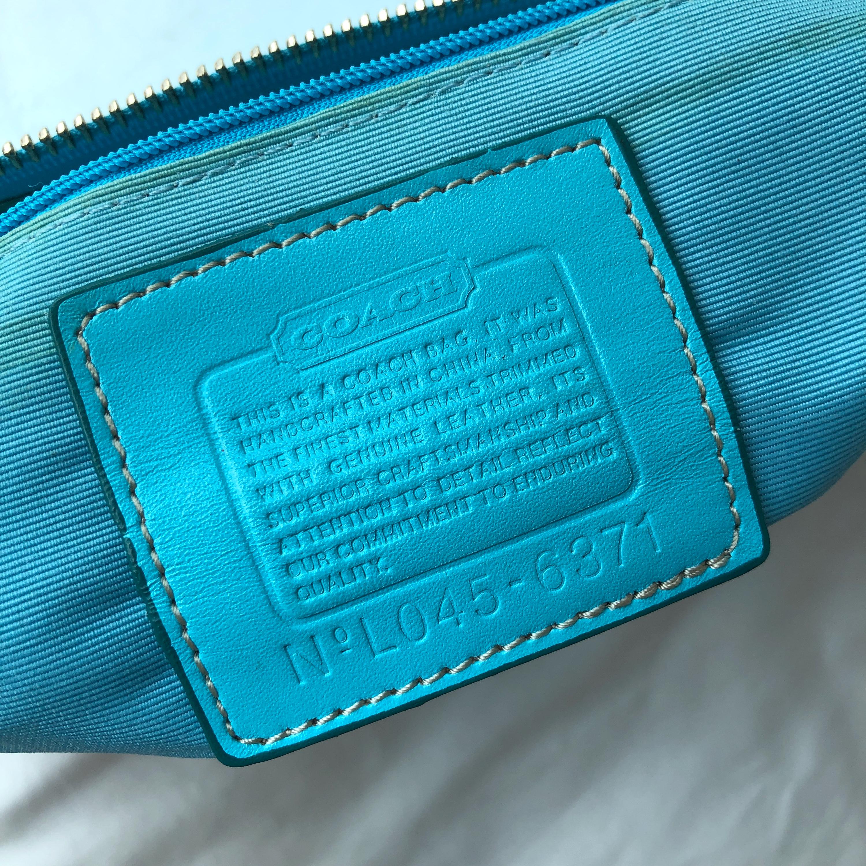 Vintage Coach 6371 Blue Demi East West Shoulder Bag – 2004 Y2K 💙👜