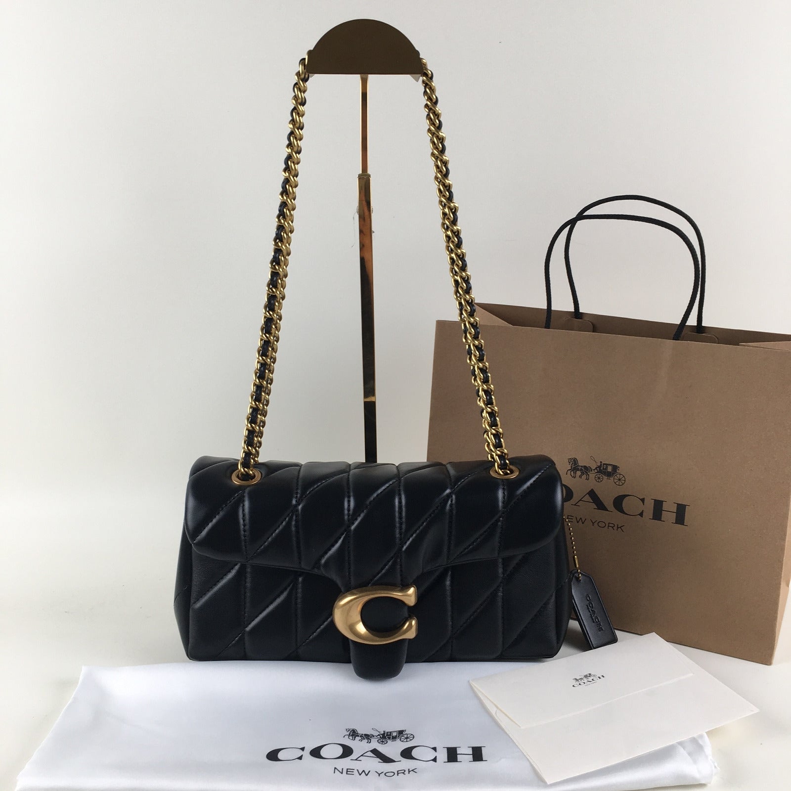 COACH Tabby 26 Quilted Shoulder Bag - Leather Black CP150 🖤