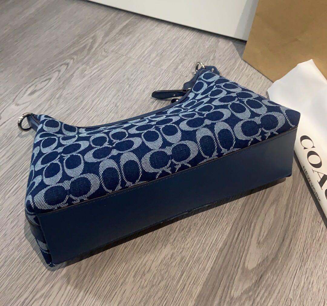 COACH CAM27 Juliet Shoulder Bag in Signature Denim – Deep Blue