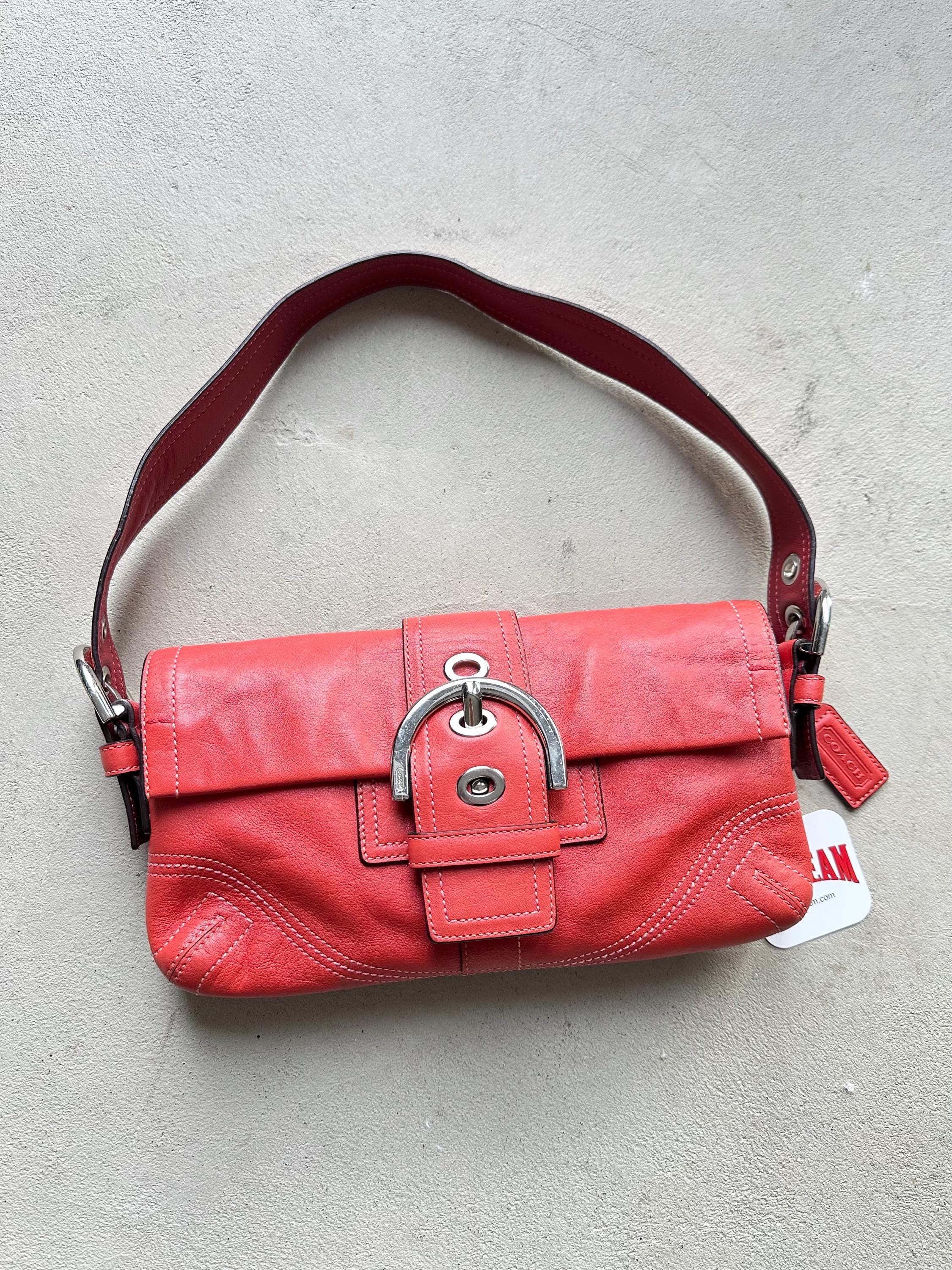 Vintage Coach Red Square Soho Shoulder Bag ❤️