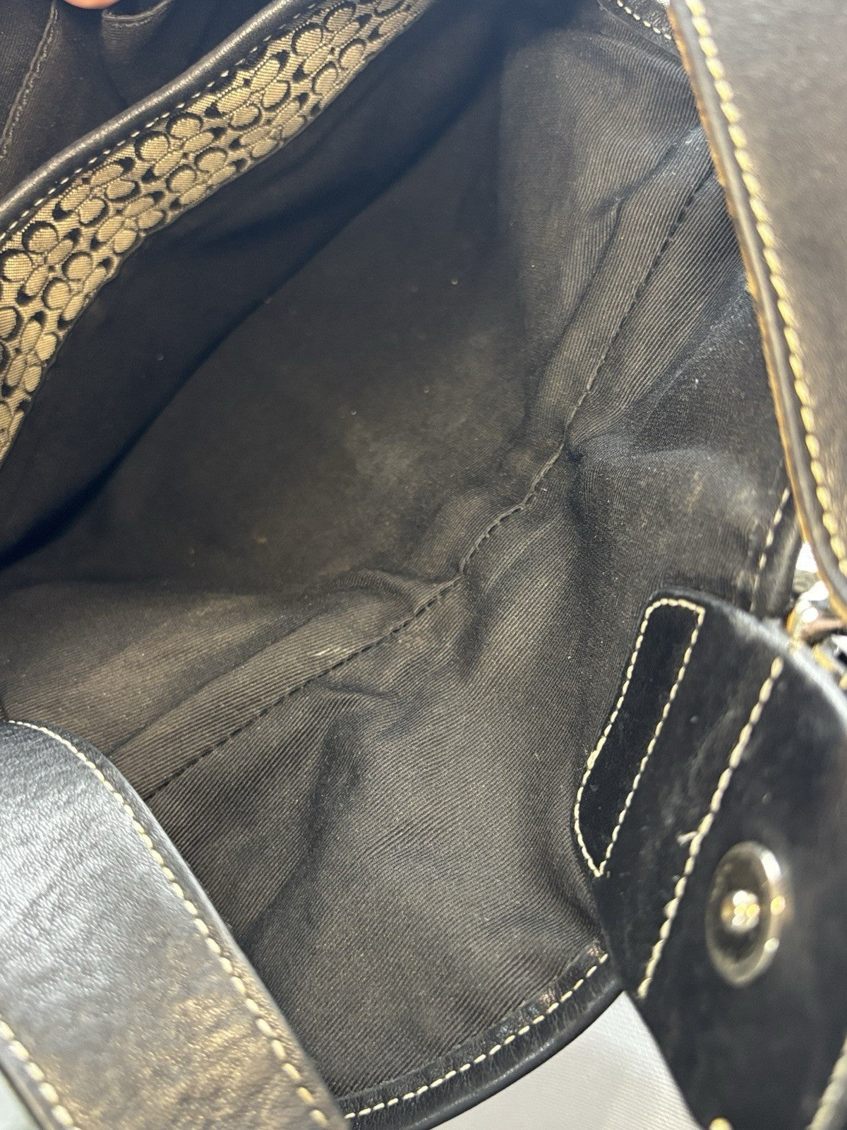Vintage Coach Mini Soho Buckle Bag – Black/Grey 🖤